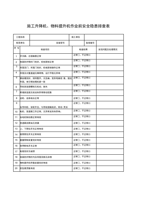 起重机械安全隐患排查表(图5)