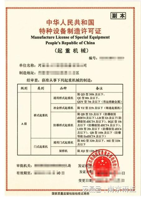 起重机械制造许可A级要求（桥式门式、流动式、门座式）雨正2024(图1)