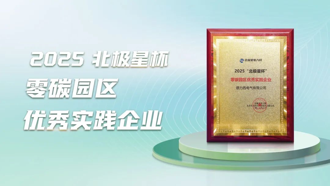 以零碳为基与园区共成长！德力西电气荣膺2025“北极星杯”零碳园区优秀实践企业(图1)